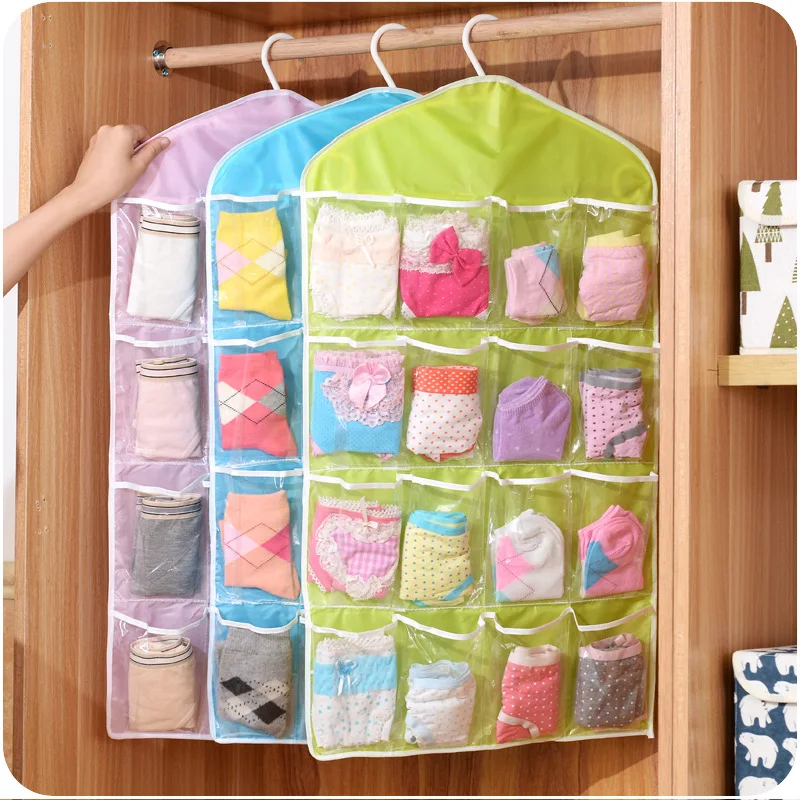 Sock Organizer Tray - Gorące 16 kieszeni szafa kieszenie przezroczysta