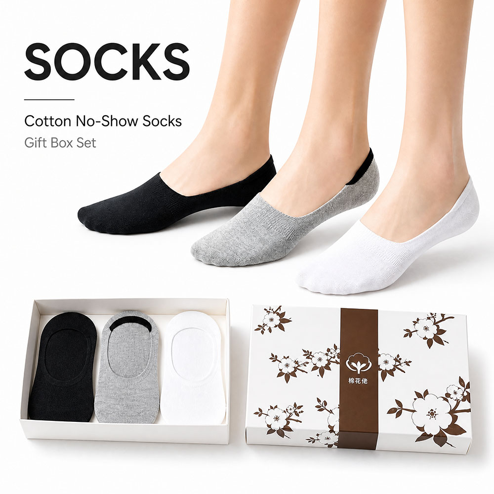 Invisibility Sock Loafer - 6 Par Unisex Bawełnianych Niskich Skarpetek