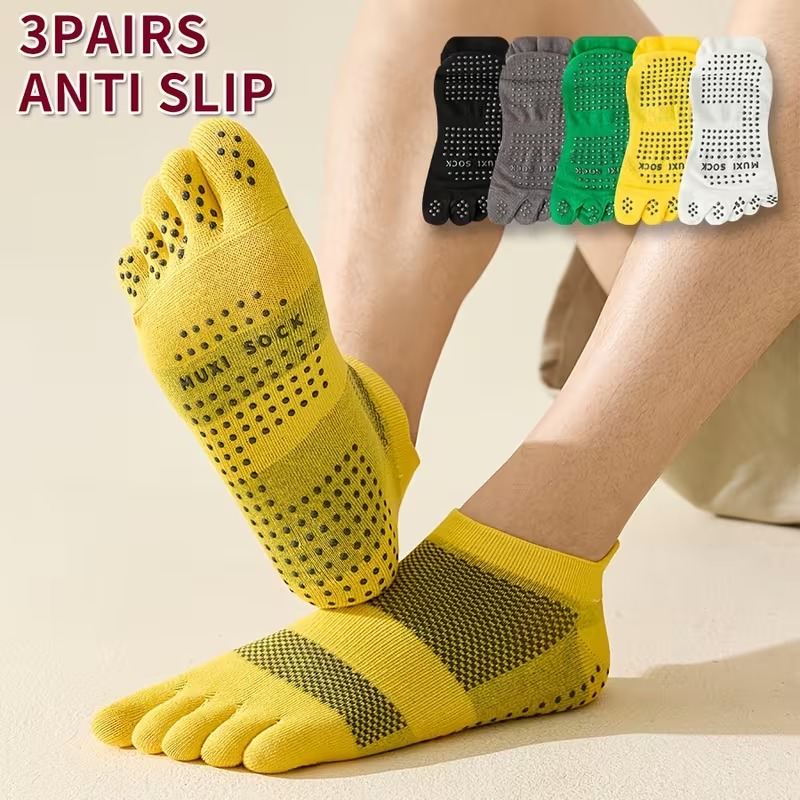 Grip Sock Yoga - Męskie skarpety z palcami, 3 pary,