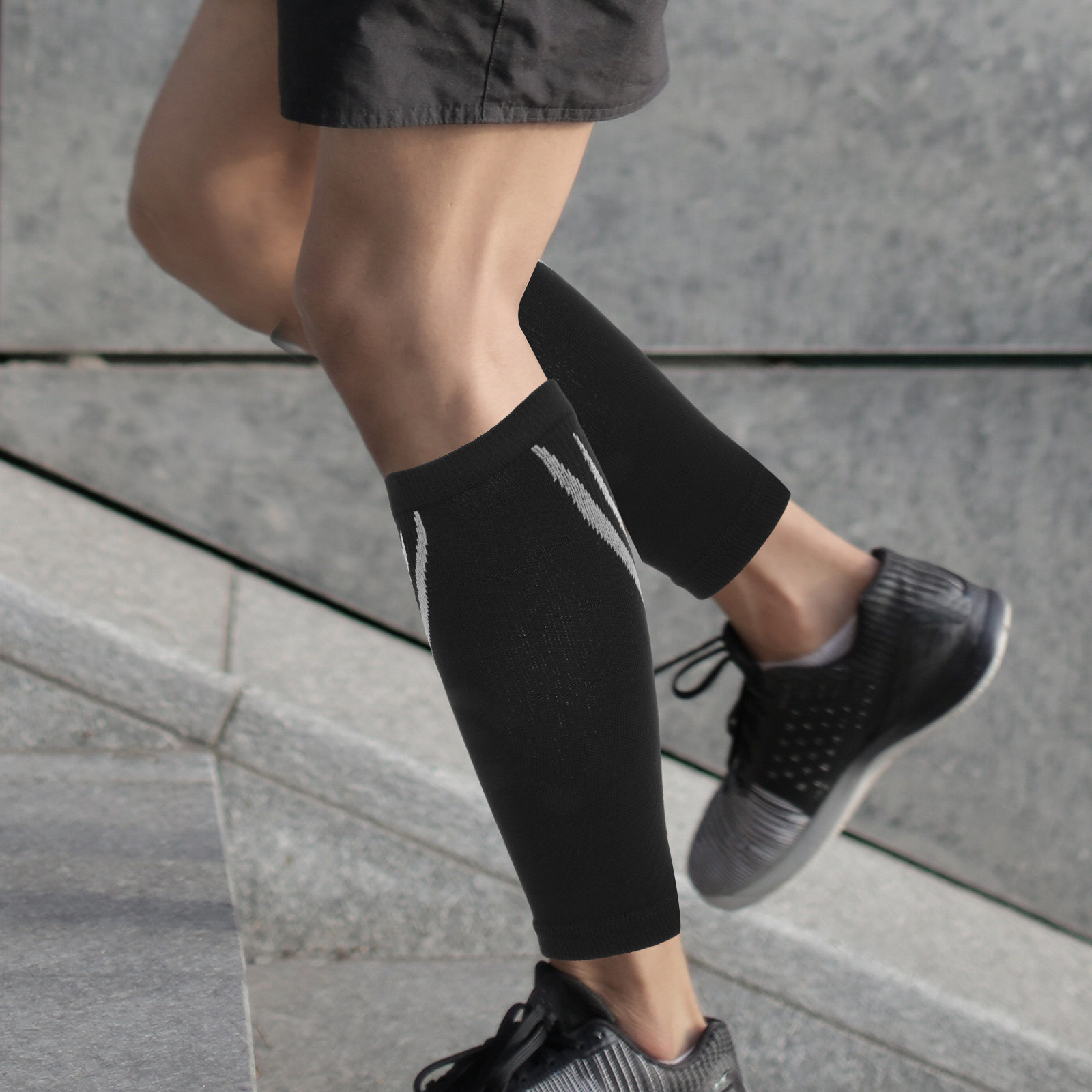 Compression Sleeve Calf - 1 Para Elastycznych, Oddychających Rękawów Kompresyjnych