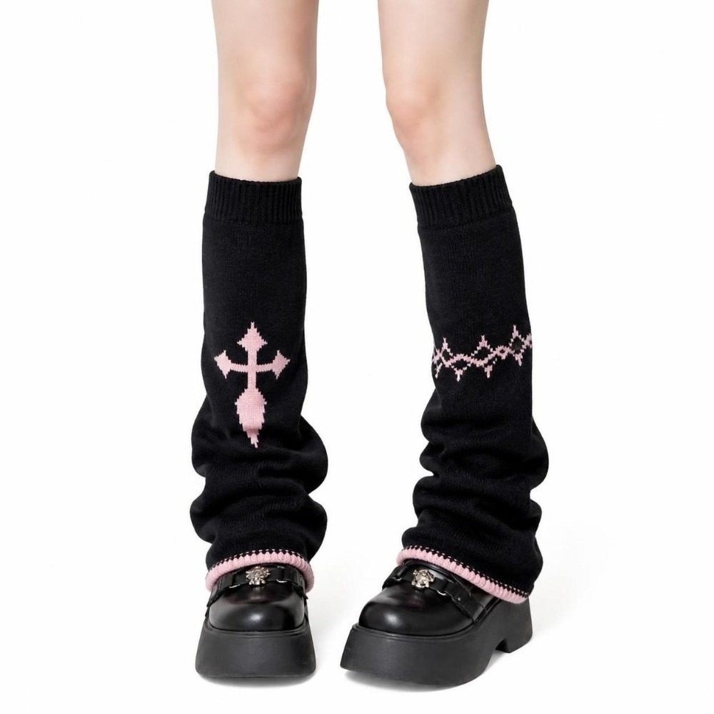 Boot Sock Slouchy - Asymetryczne dzianinowe ocieplacze na nogi w