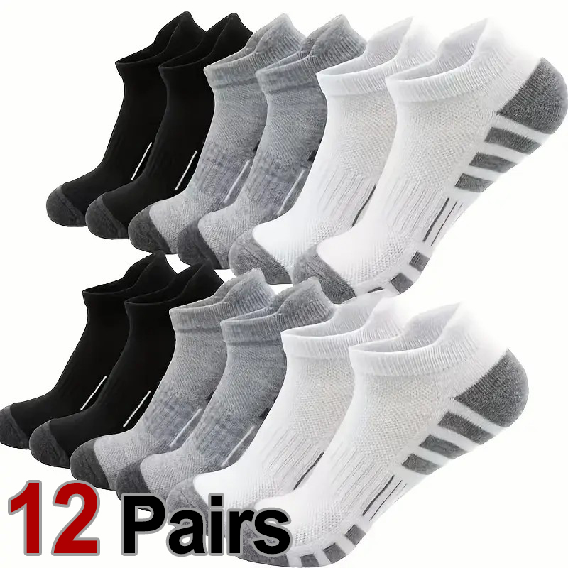 Ankle Brace Sock - 12 Par Męskich Oddychających Skarpetek Sportowych
