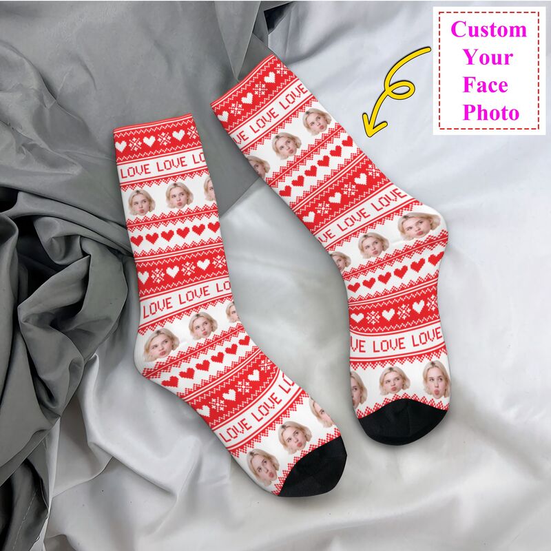 Dress Sock Men - Świąteczne spersonalizowane skarpetki z własnym zdjęciem