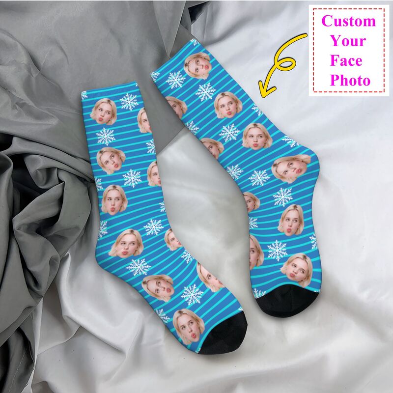 Dress Sock Men - Świąteczne Skarpetki z Własnym Zdjęciem Personalizowane