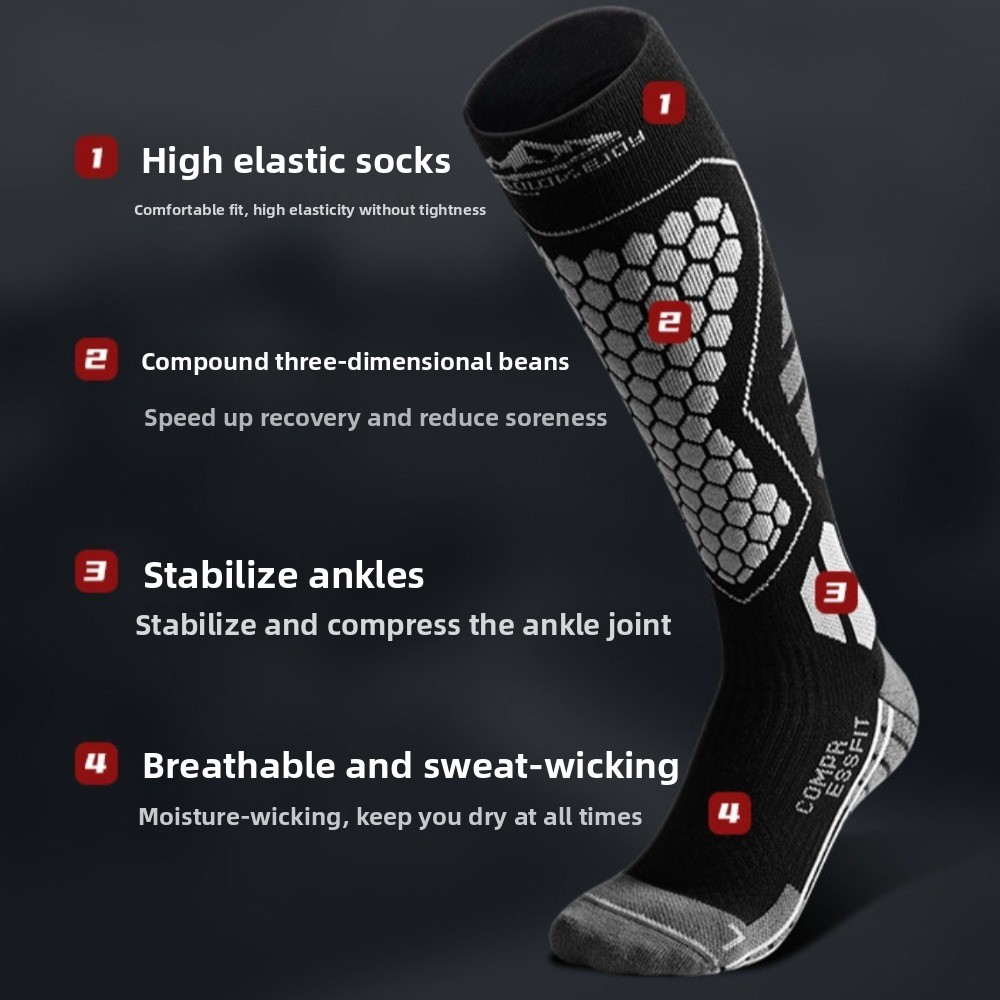 Thermal Sock Winter - Nowe, grube skarpety narciarskie, oddychające, antypoślizgowe,