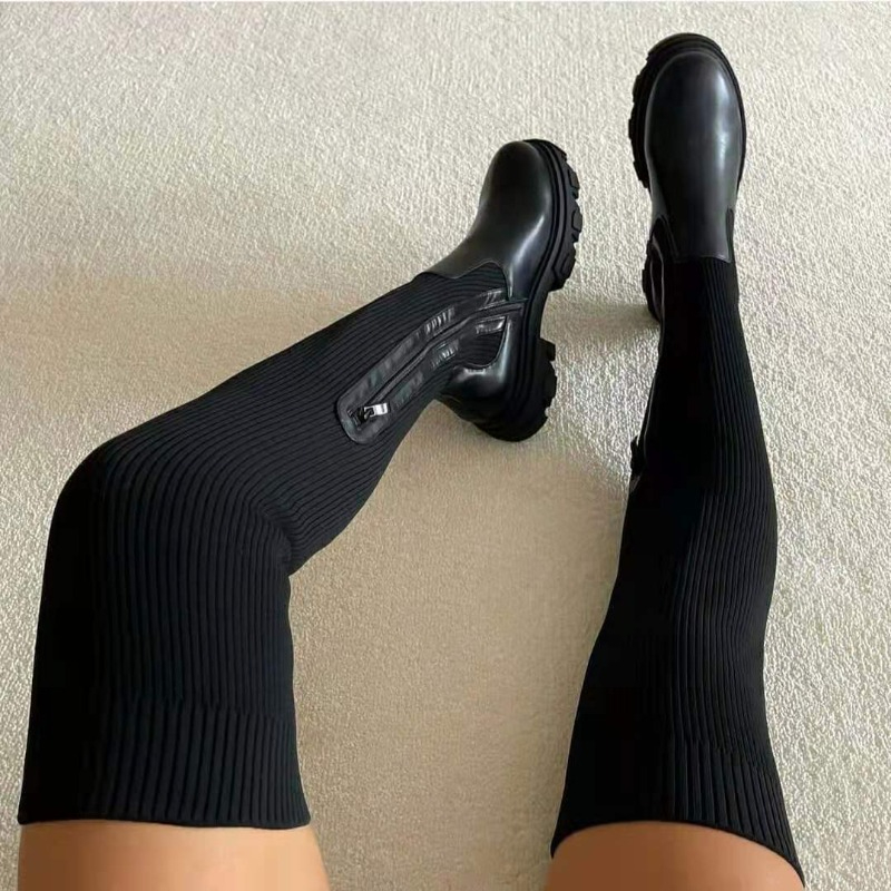 Knee High Sock Women - 2025 Buty zimowe Kobiety Skarpety Buty