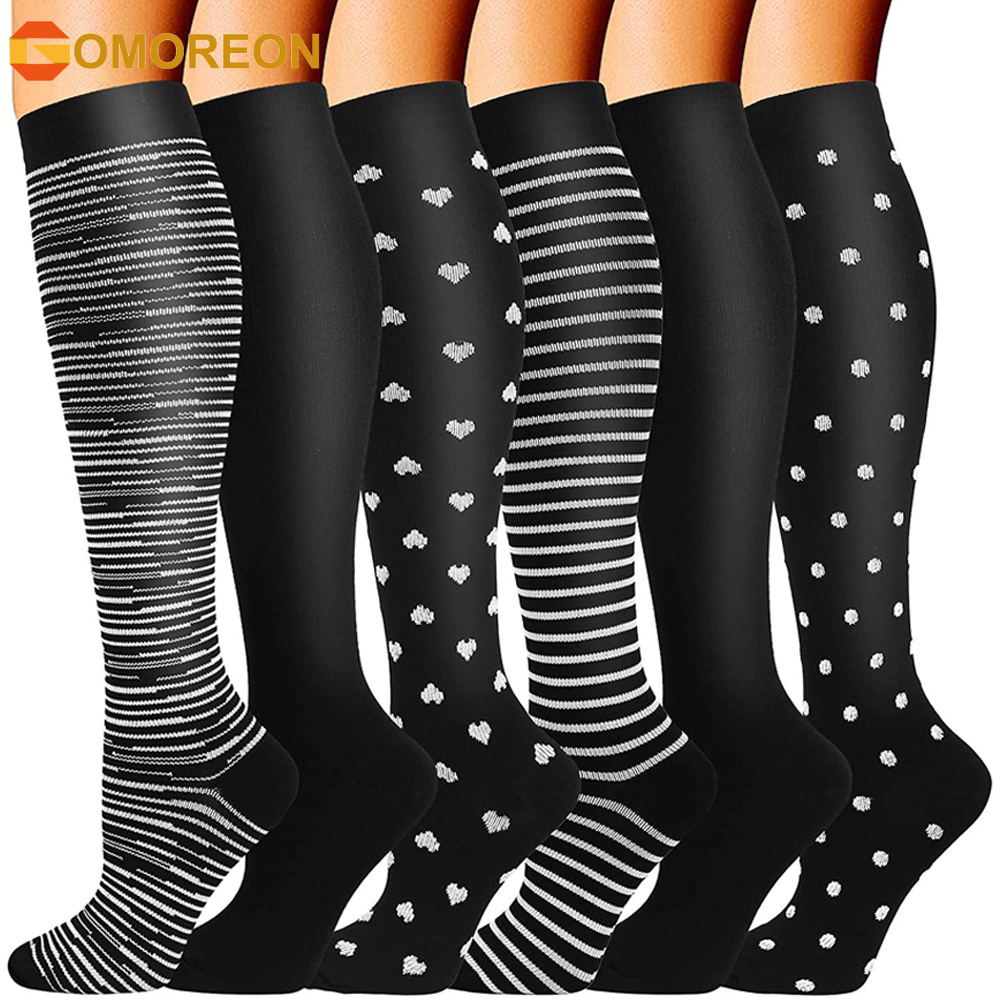 Compression Sock Medical - GOMOREON 6 par skarpet kompresyjnych dla