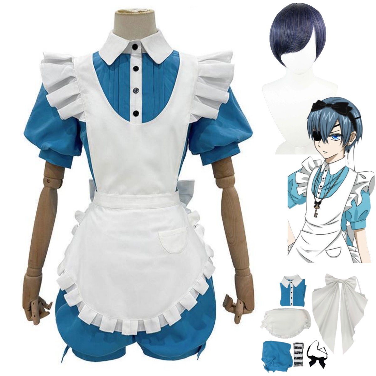 Dress Sock Men - Anime Ciel Phantomhive Uśmiech Kostium Cosplay