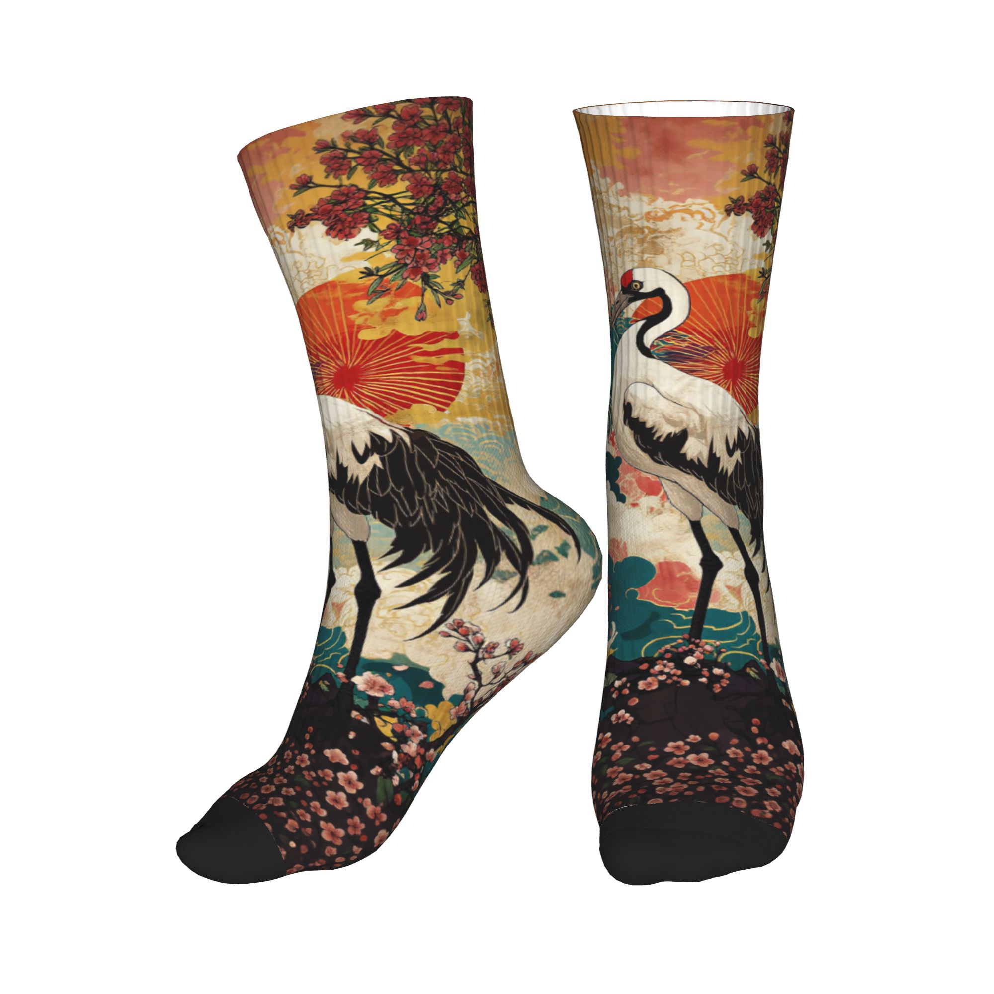 Dress Sock Men - Modne męskie skarpety Ukiyo-e z motywem