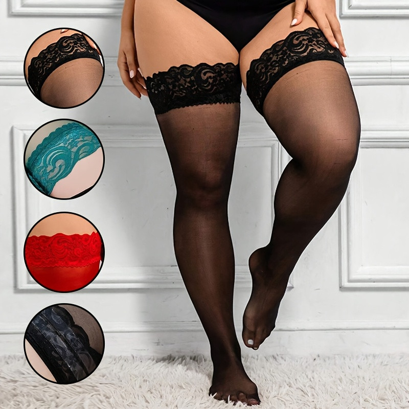 Thigh High Sock Stay Up - Pończochy do uda dla kobiet plus