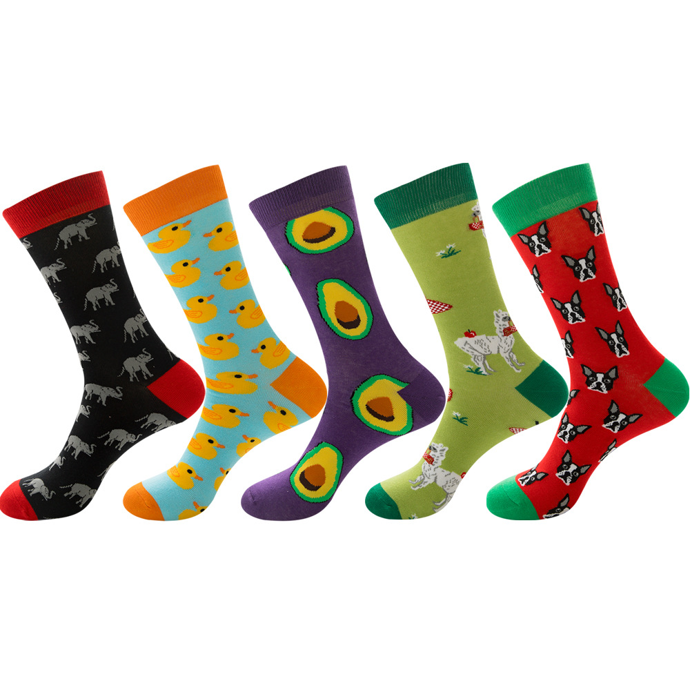 Cotton Crew Sock Pack - 5-parowe opakowanie mężczyźni kobiety skarpetki eksplozja