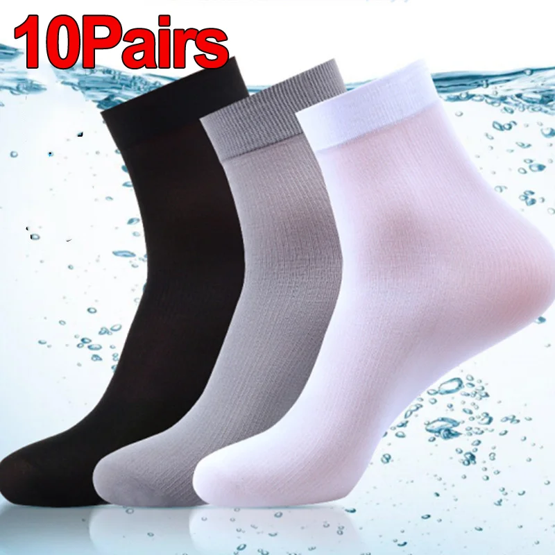 Silk Sock Bamboo - 10 par męskich skarpet letnie Ultra-cienki