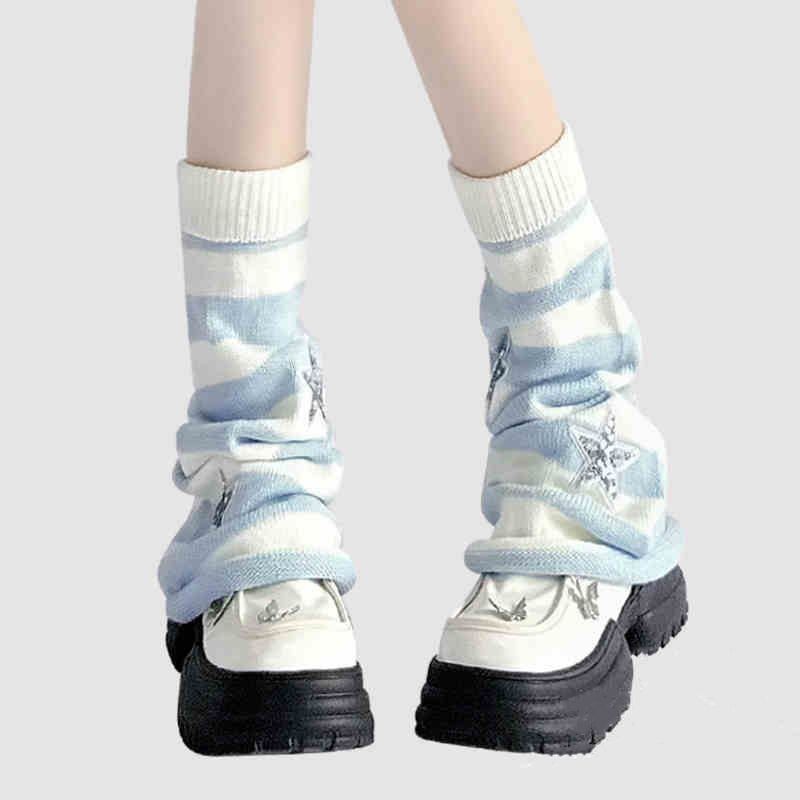 Ocieplacze na nogi w paski Y2K – Boot Sock Slouchy recenzja i cena