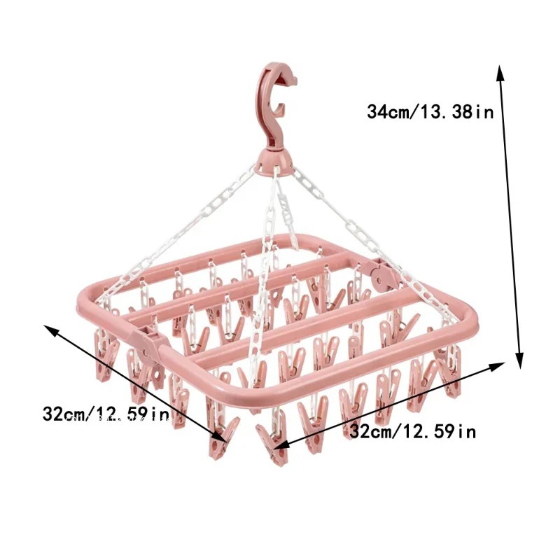 32 Klipsy Składany Wieszak na  – Sock Organizer Tray recenzja i cena
