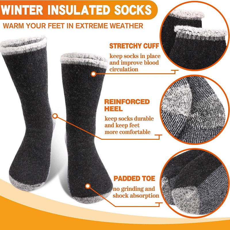 3 pary wysokiej jakości grube, – Thermal Sock Winter recenzja i cena