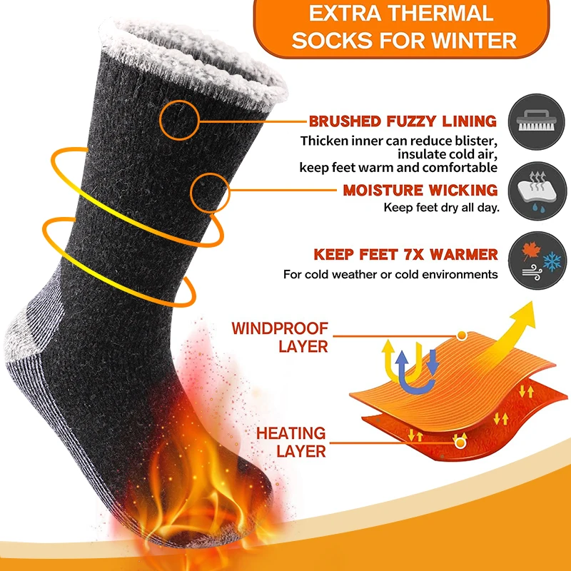 3 pary wysokiej jakości grube, – Thermal Sock Winter recenzja i cena
