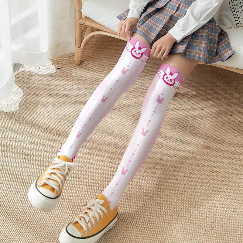 Gra OW D.Va Cartoon drukowane  – Silk Sock Bamboo recenzja i cena