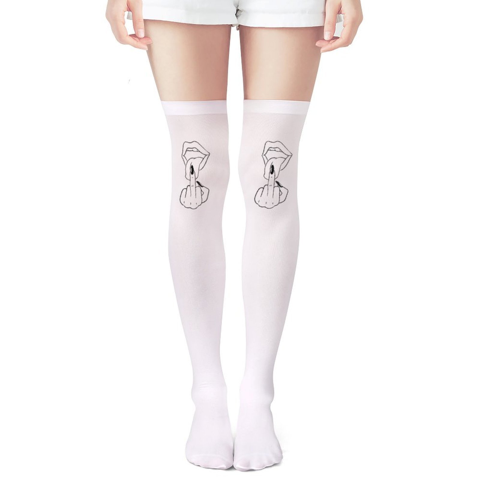 Damskie białe podkolanówki z m – Knee High Sock Women recenzja i cena