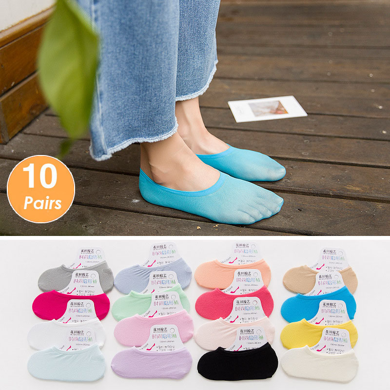 5 par 10 sztuk skarpetki damsk – Invisibility Sock Loafer recenzja i cena