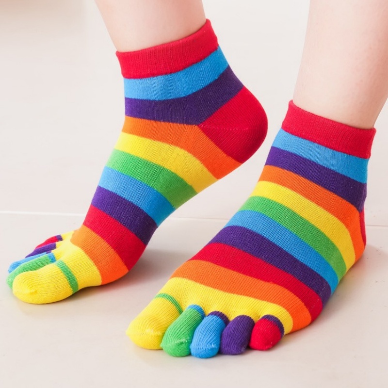 Damskie skarpetki z tęczowymi  – Toe Sock Split recenzja i cena
