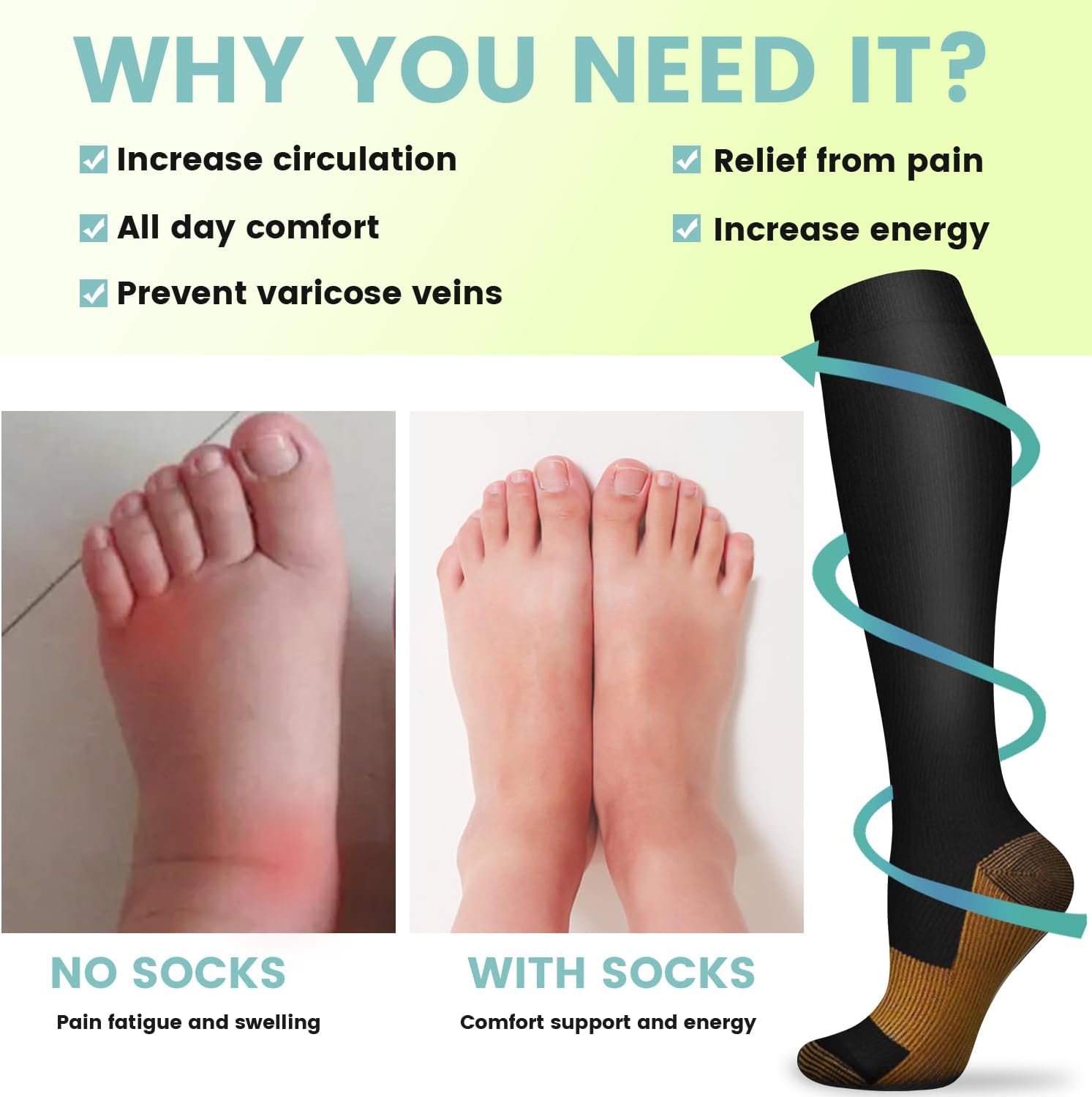 6 Par Skarpet Kompresyjnych w  – Compression Sock Medical recenzja i cena