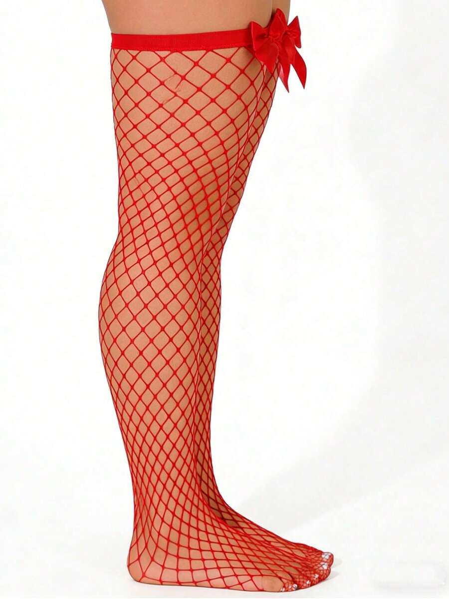 Pończochy kabaretki z kokardką – Knee High Sock Women recenzja i cena